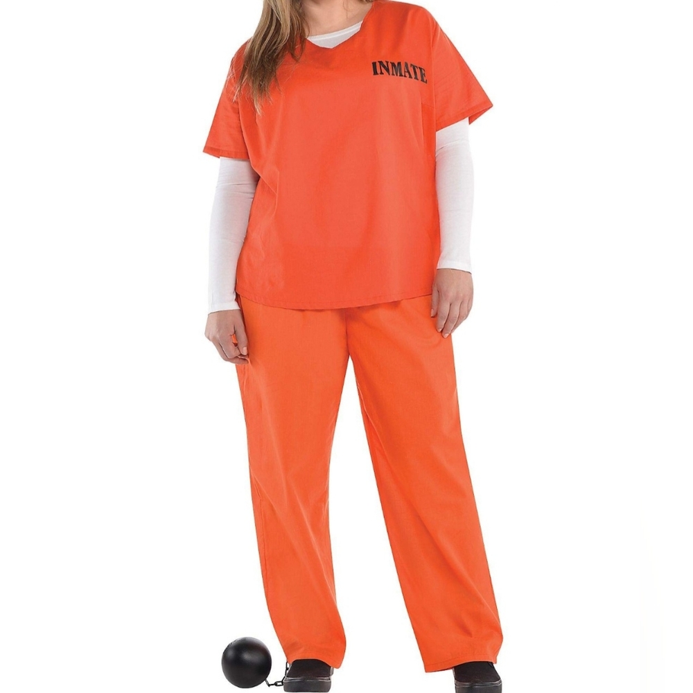 AMSCAN Orange Prisoner's Costume